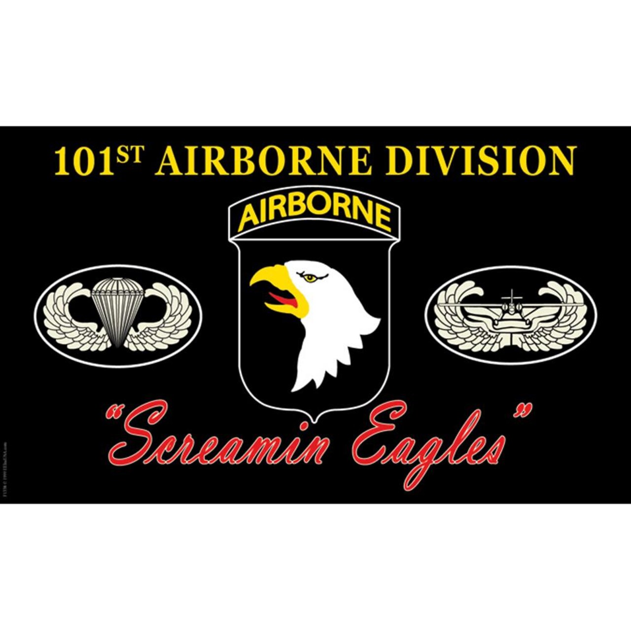 U.S. Army 101st Airborne Screaming Eagles Flag with Grommets 3ft x 5ft